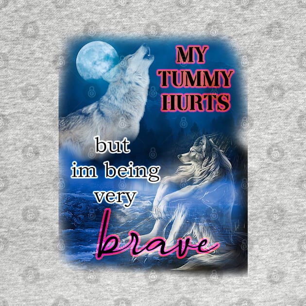i have a tummy ache but im being very brave wolf alpha by InMyMentalEra